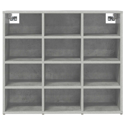 Shoe Cabinet Concrete grey 77.5 x 30 x 67 cm Engineered Wood
