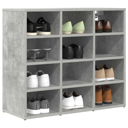 Shoe Cabinet Concrete grey 77.5 x 30 x 67 cm Engineered Wood