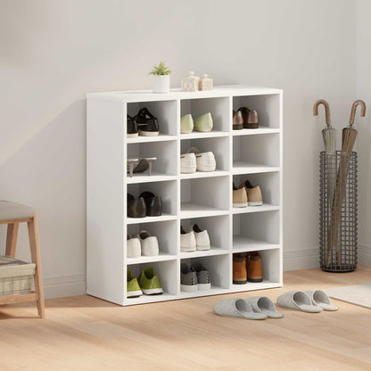 Shoe Cabinet 77.5 x 30 x 83.5 cm Engineered Wood White