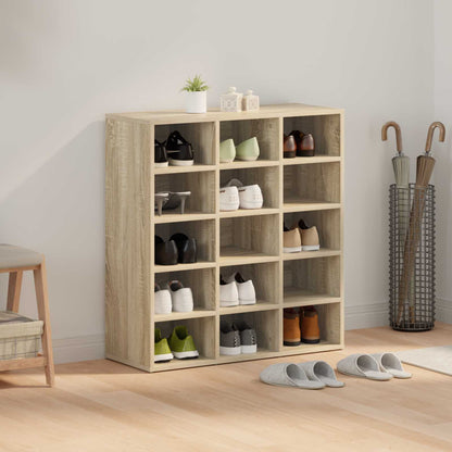 Shoe Cabinet 77.5 x 30 x 83.5 cm Engineered Wood Sonoma Oak