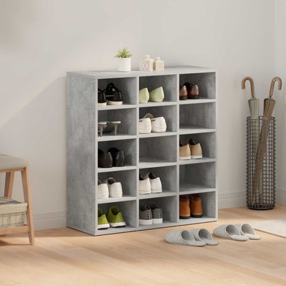Shoe Cabinet Concrete grey 77.5 x 30 x 83.5 cm Engineered Wood