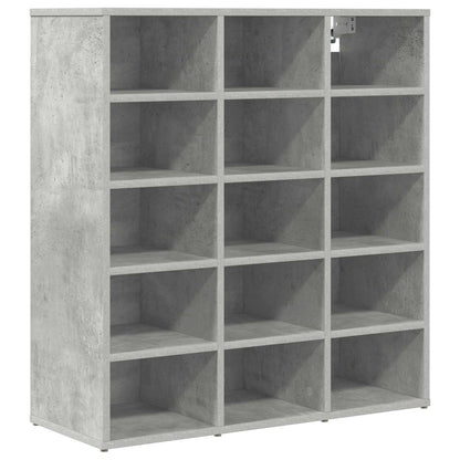 Shoe Cabinet Concrete grey 77.5 x 30 x 83.5 cm Engineered Wood