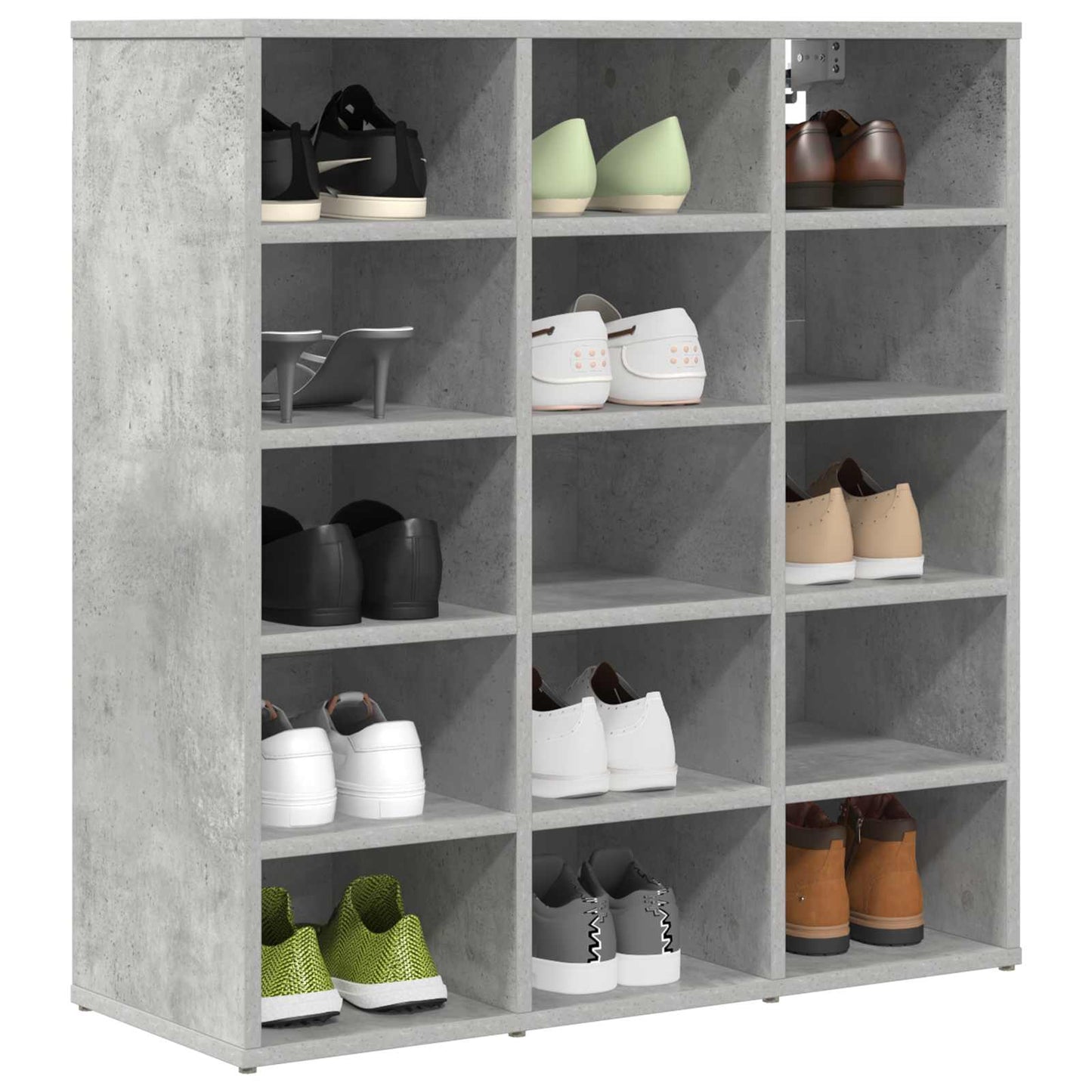 Shoe Cabinet Concrete grey 77.5 x 30 x 83.5 cm Engineered Wood