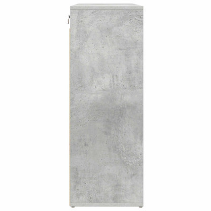 Shoe Cabinet Concrete grey 77.5 x 30 x 83.5 cm Engineered Wood