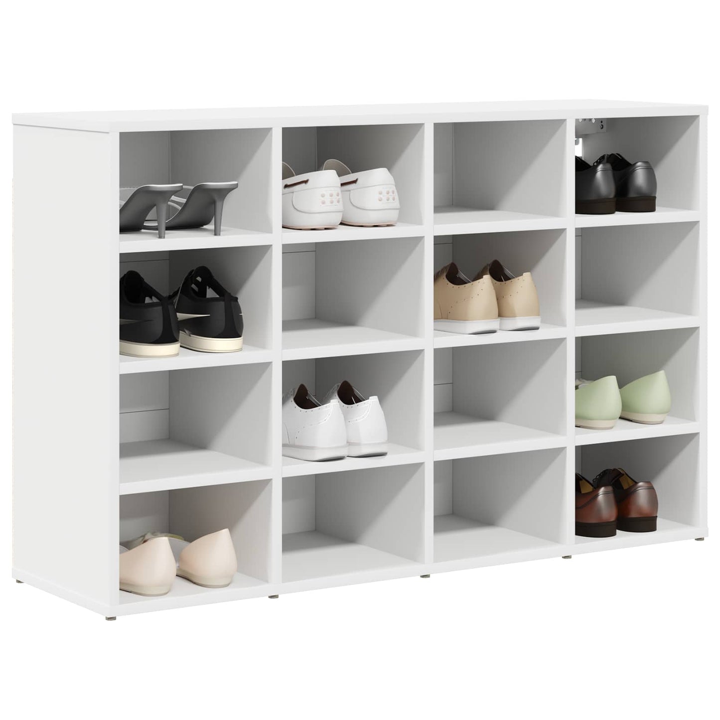 Shoe Cabinet 103 x 30 x 67 cm Engineered Wood White