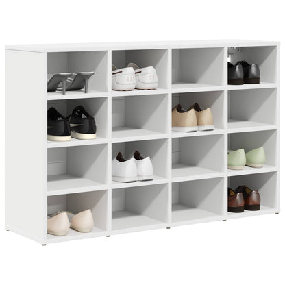 Shoe Cabinet 103 x 30 x 67 cm Engineered Wood White
