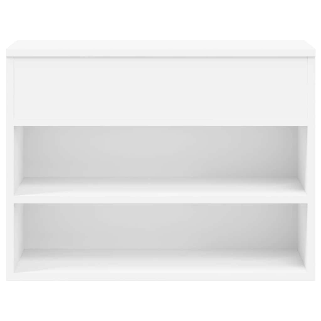 808738 vidaXL Shoe Bench White 60x30x45 cm Engineered Wood
