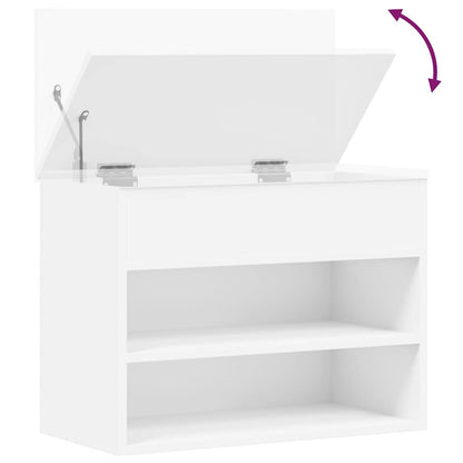 808738 vidaXL Shoe Bench White 60x30x45 cm Engineered Wood