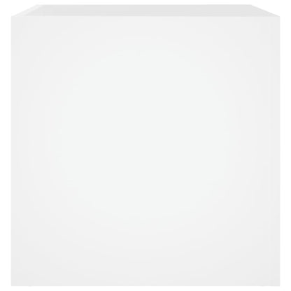 Planter Box White 40x40x40 cm Engineered Wood