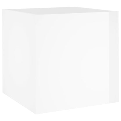 Planter Box High Gloss White 40x40x40 cm Engineered Wood
