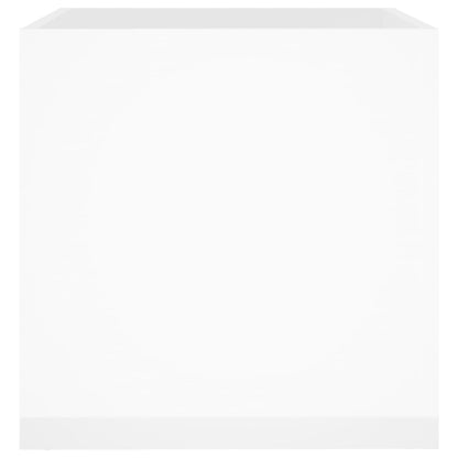 Planter Box High Gloss White 40x40x40 cm Engineered Wood