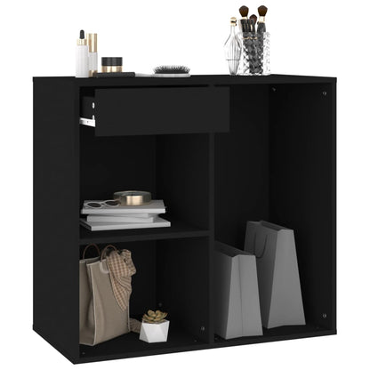 Cosmetic Cabinet Black 80x40x75 cm Engineered Wood