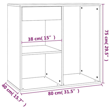 Cosmetic Cabinet Black 80x40x75 cm Engineered Wood