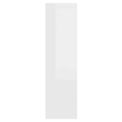 Mirror Cabinet with LED High Gloss White 76x15x55 cm