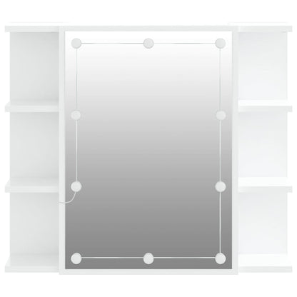 Mirror Cabinet with LED White 70x16,5x60 cm