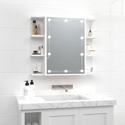 Mirror Cabinet with LED White 70x16,5x60 cm