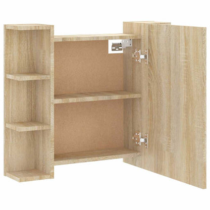 Mirror Cabinet with LED Sonoma Oak 70x16,5x60 cm