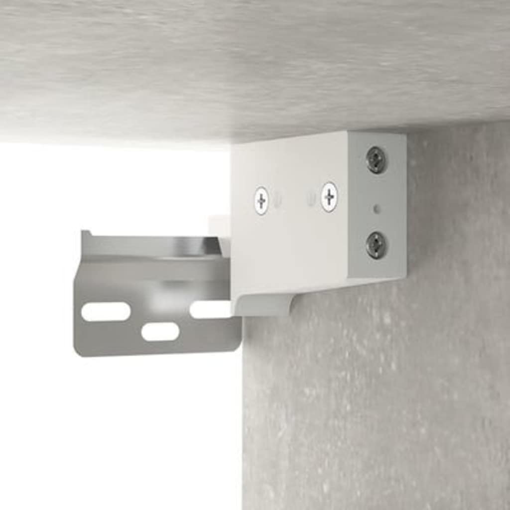 Mirror Cabinet with LED Concrete Grey 70x16,5x60 cm