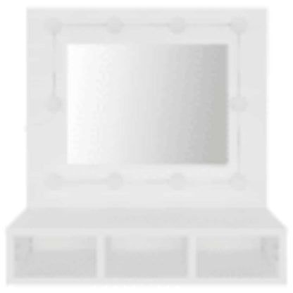 Mirror Cabinet with LED White 60x31.5x62 cm