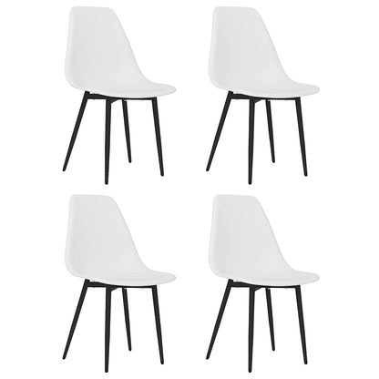 Dining Chairs 4 pcs White PP