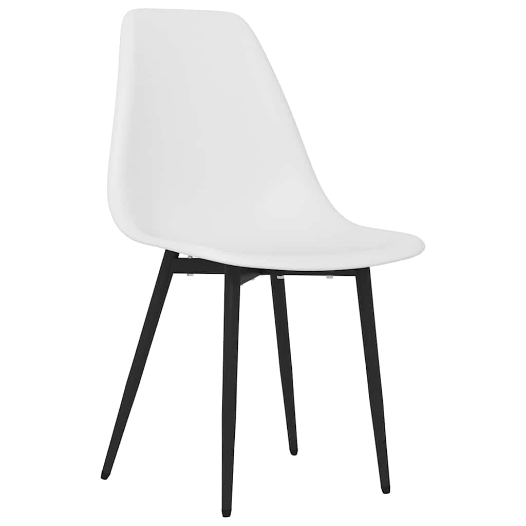 Dining Chairs 4 pcs White PP
