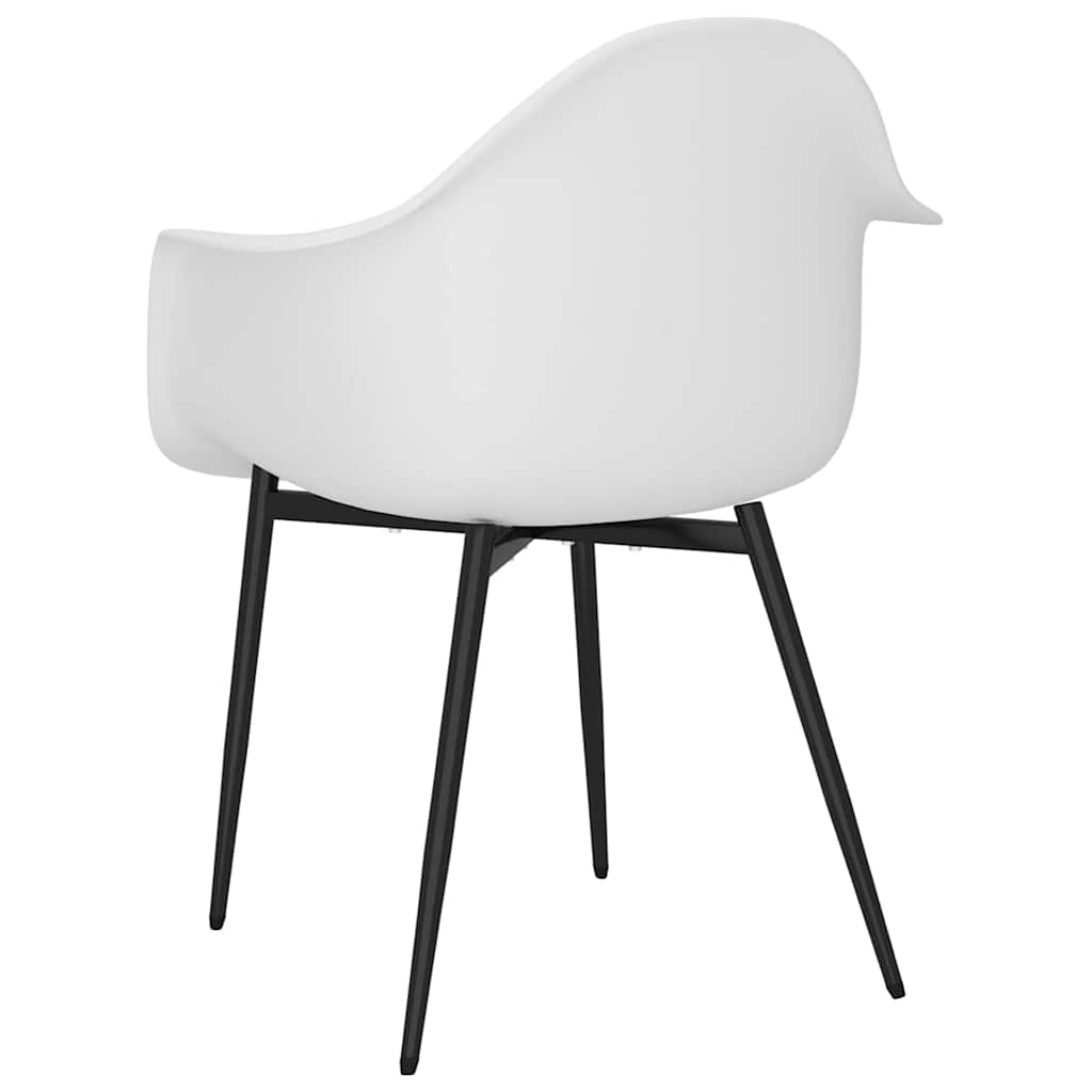Dining Chairs 2 pcs White PP