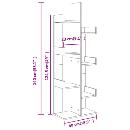 Book Cabinet Sonoma Oak 48x25.5x140 cm Engineered Wood