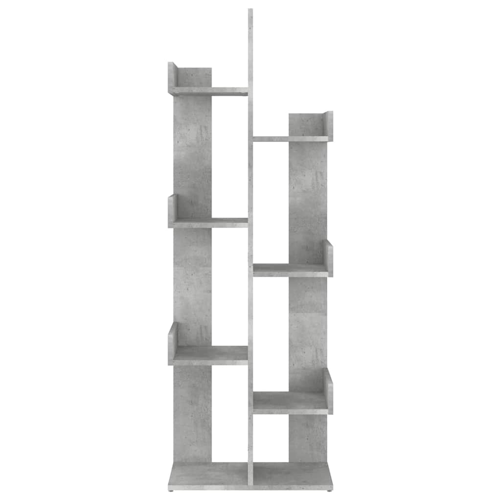 808913 vidaXL Book Cabinet Concrete Grey 48x25,5x140 cm Engineered Wood