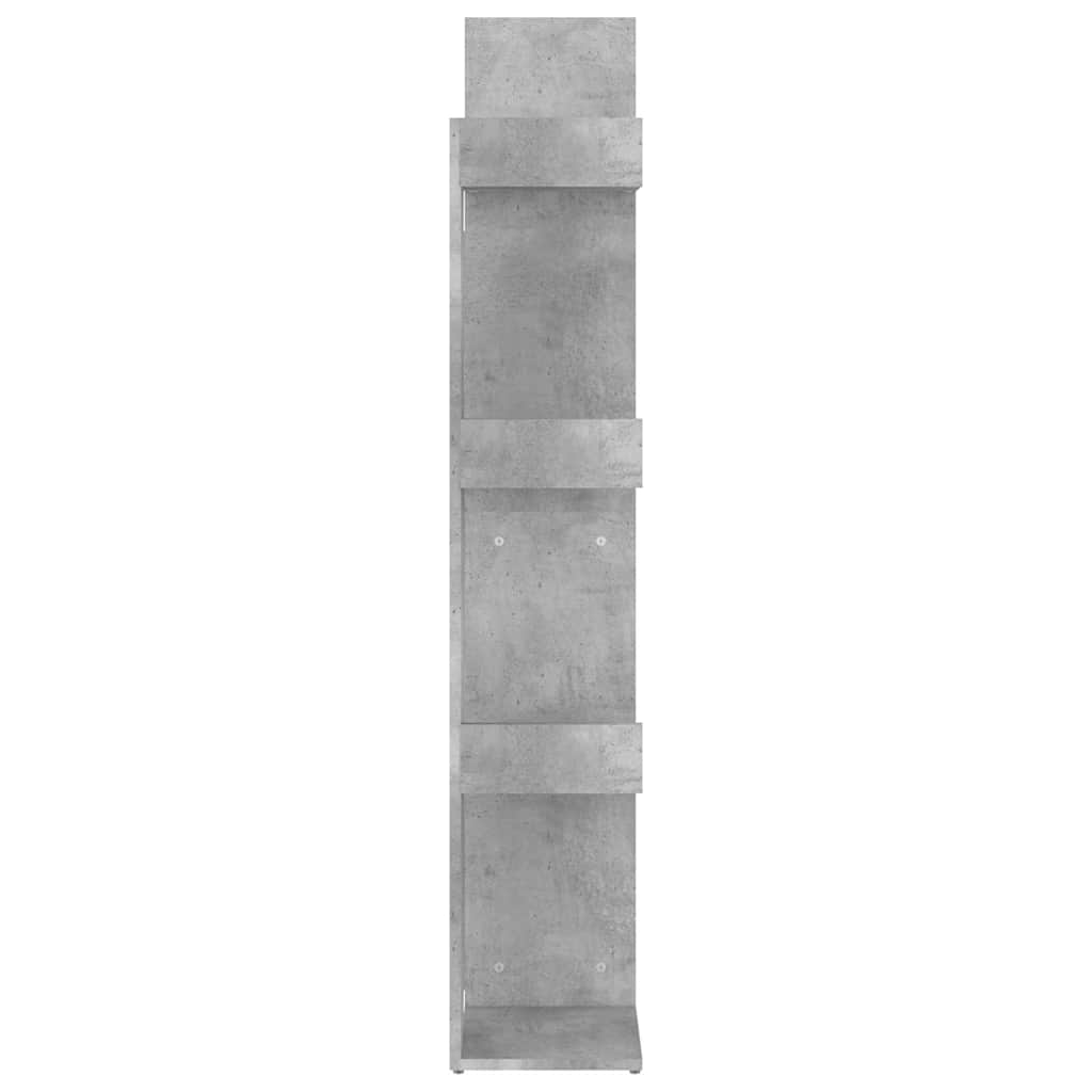 808913 vidaXL Book Cabinet Concrete Grey 48x25,5x140 cm Engineered Wood