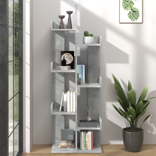 Book Cabinet Concrete Grey 48x25.5x140 cm Engineered Wood