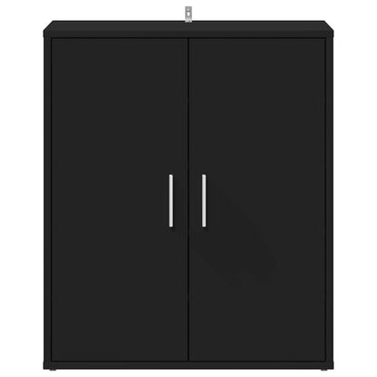 808919 vidaXL Shoe Cabinet Black 60x35x70 cm Engineered Wood