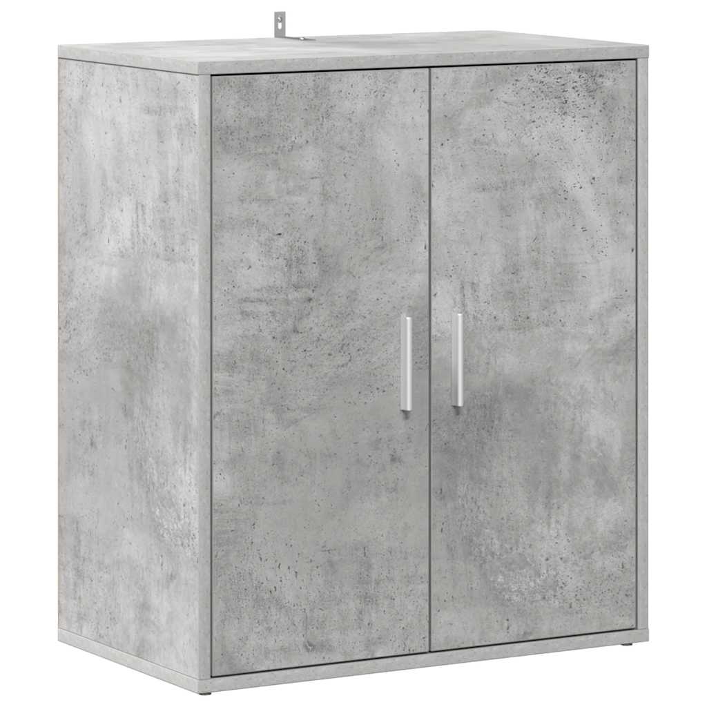 Shoe Cabinet Concrete Grey 60x35x70 cm Engineered Wood