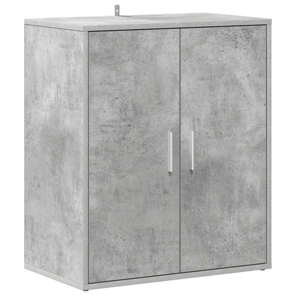 Shoe Cabinet Concrete Grey 60x35x70 cm Engineered Wood