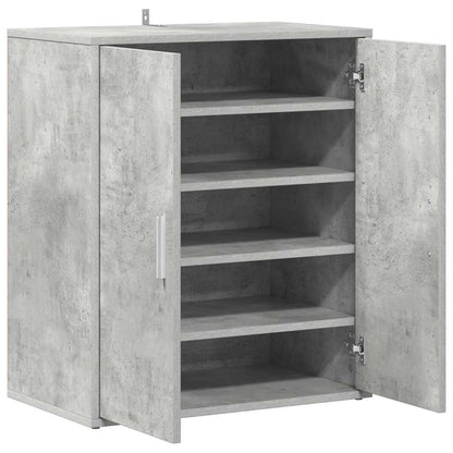 Shoe Cabinet Concrete Grey 60x35x70 cm Engineered Wood