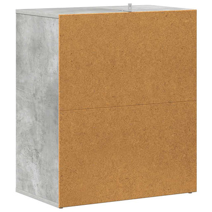 Shoe Cabinet Concrete Grey 60x35x70 cm Engineered Wood