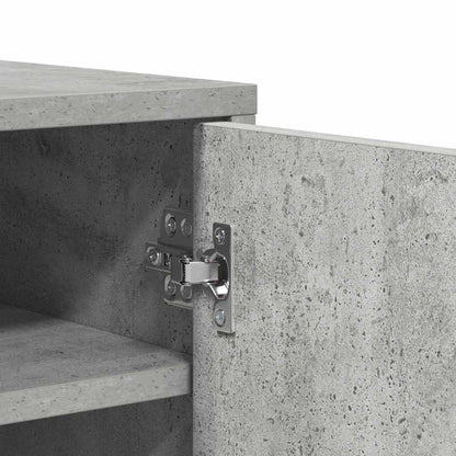 Shoe Cabinet Concrete Grey 60x35x70 cm Engineered Wood