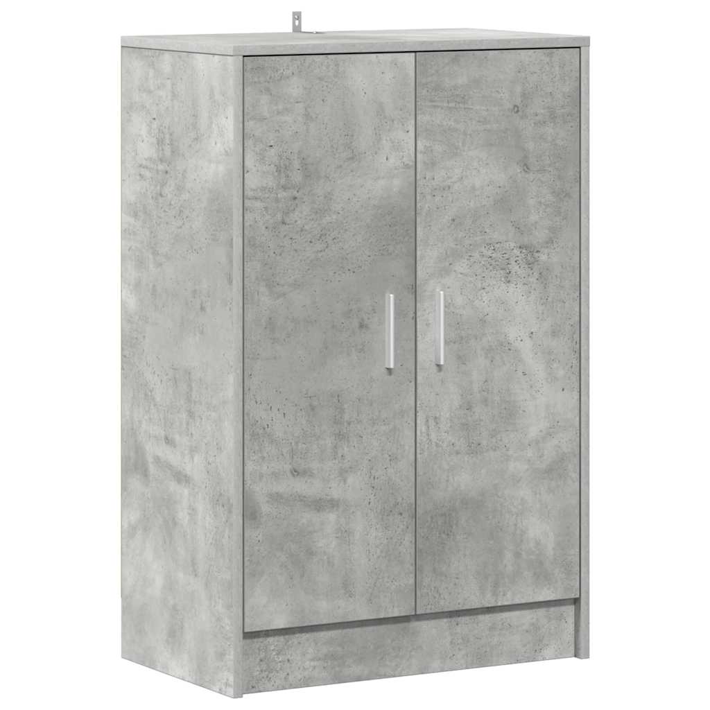 Shoe Cabinet Concrete Grey 60x35x92 cm Engineered Wood