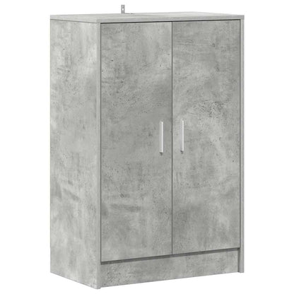 Shoe Cabinet Concrete Grey 60x35x92 cm Engineered Wood