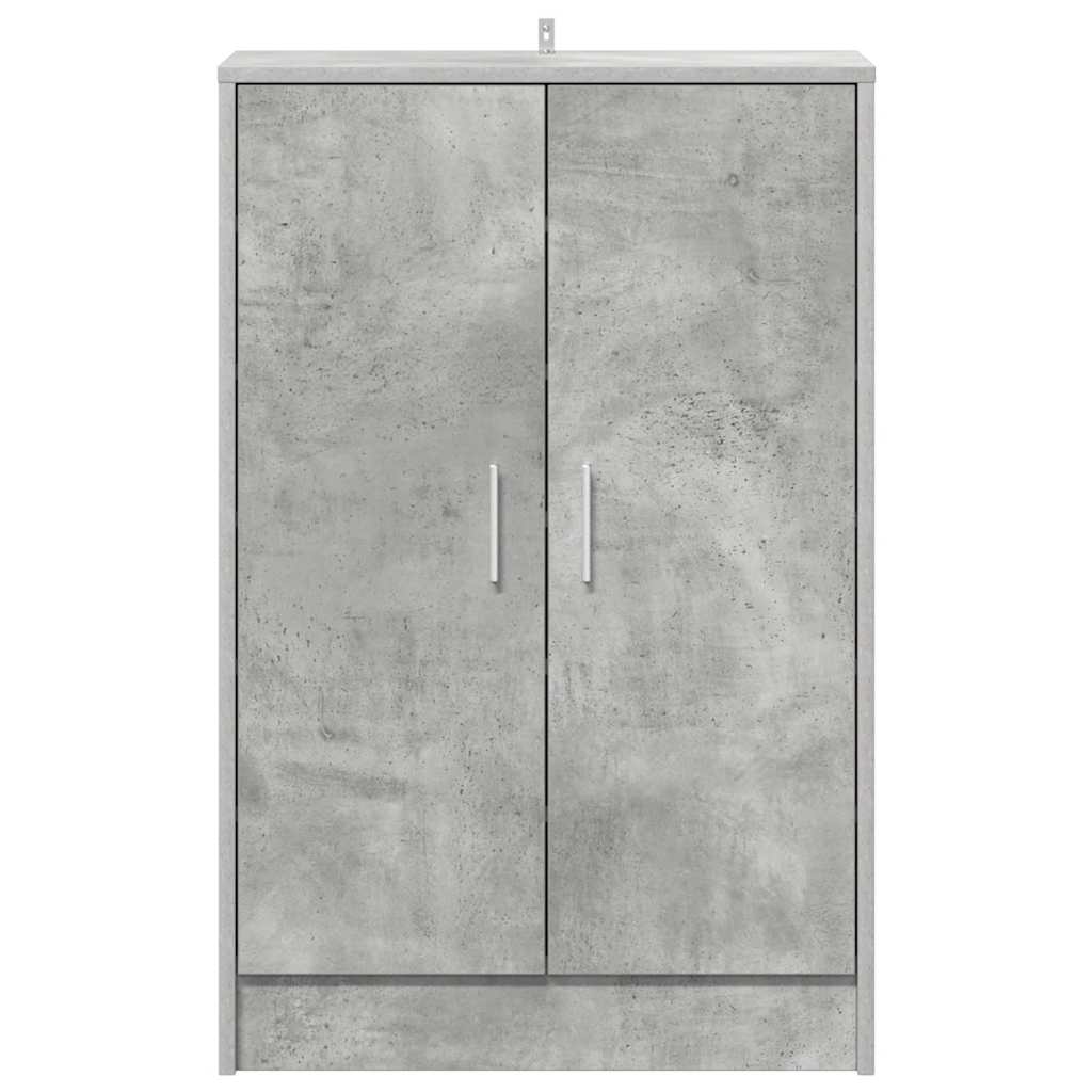 Shoe Cabinet Concrete Grey 60x35x92 cm Engineered Wood