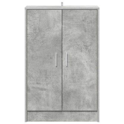 Shoe Cabinet Concrete Grey 60x35x92 cm Engineered Wood