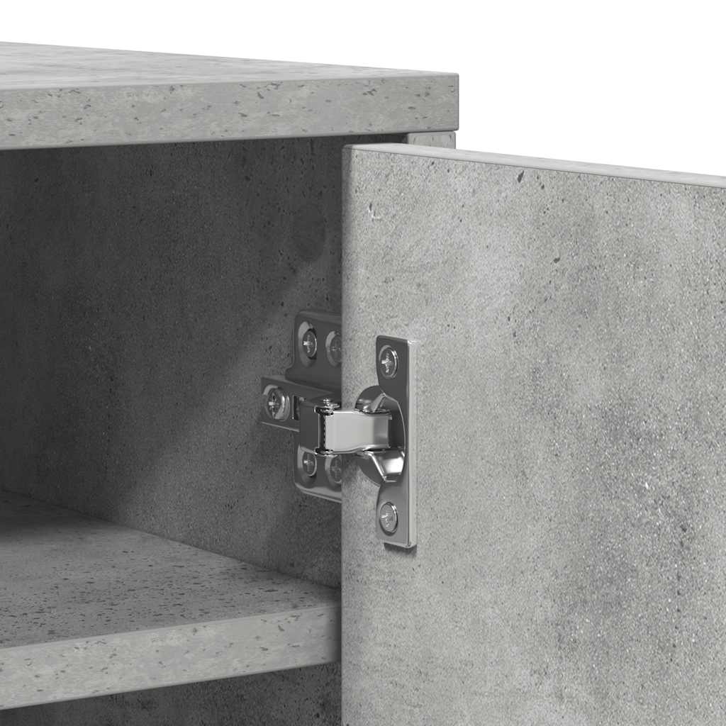 Shoe Cabinet Concrete Grey 60x35x92 cm Engineered Wood
