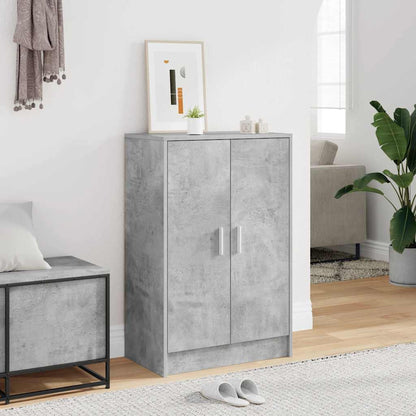 Shoe Cabinet Concrete Grey 60x35x92 cm Engineered Wood