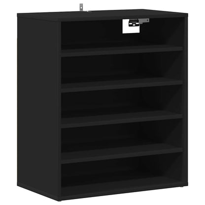 Shoe Cabinet Black 60x35x70 cm Engineered Wood