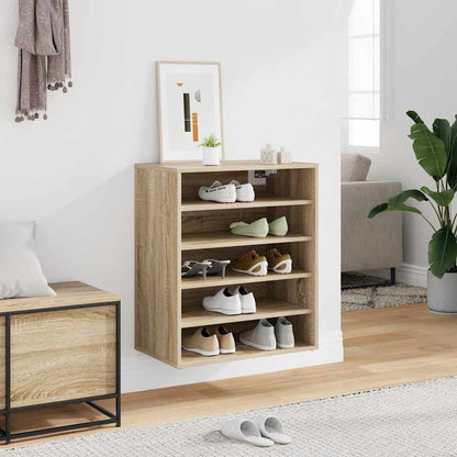 Shoe Cabinet Sonoma Oak 60x35x70 cm Engineered Wood
