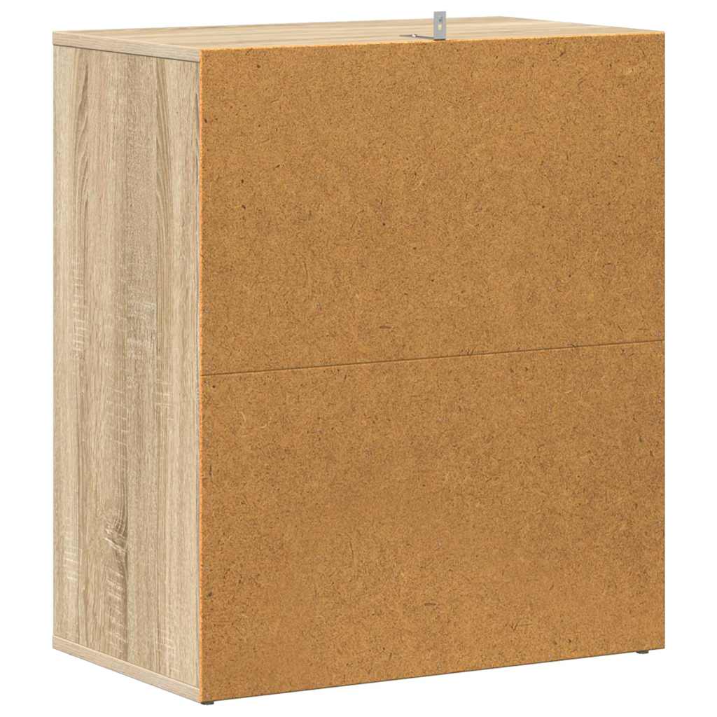 Shoe Cabinet Sonoma Oak 60x35x70 cm Engineered Wood