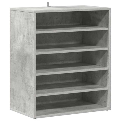 Shoe Cabinet Concrete Grey 60x35x70 cm Engineered Wood