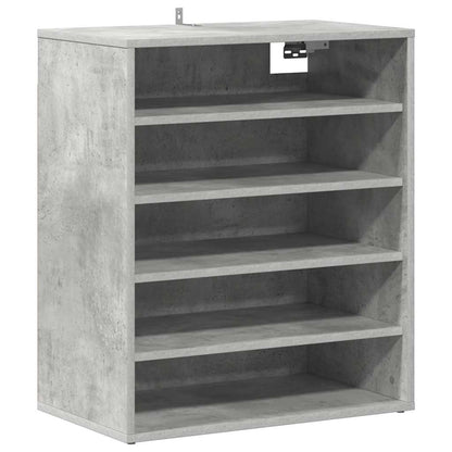 Shoe Cabinet Concrete Grey 60x35x70 cm Engineered Wood
