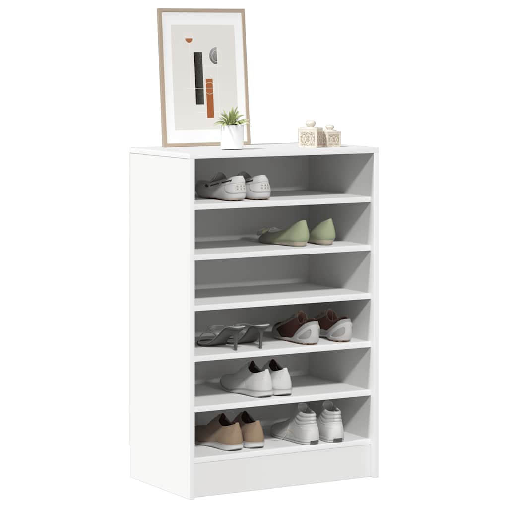 808945 vidaXL Shoe Cabinet White 60x35x92 cm Engineered Wood