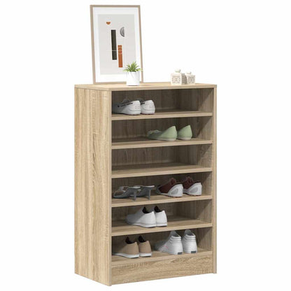 808948 vidaXL Shoe Cabinet Sonoma Oak 60x35x92 cm Engineered Wood