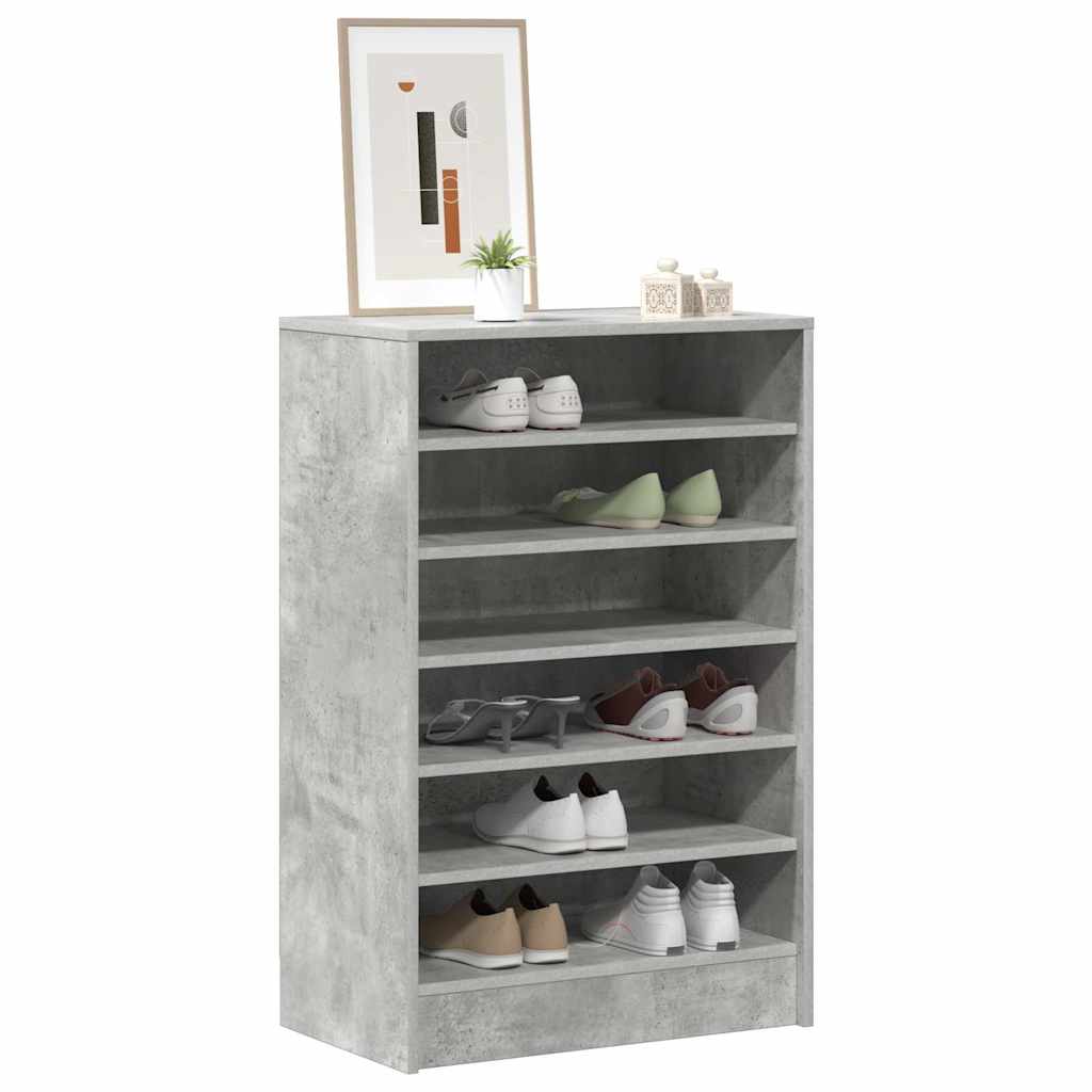 Shoe cabinets 60 x 35 x 92 cm Concrete Grey 7 shelves